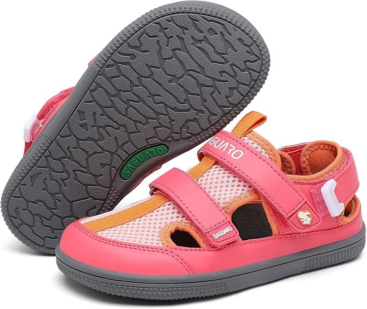 SAGUARO Sandalias Barefoot Niños con Puntera Cerrada Zapatillas de Verano Ligeras Transpirables- Diario, Colegio & Tiempo Libre, 25-36 EU