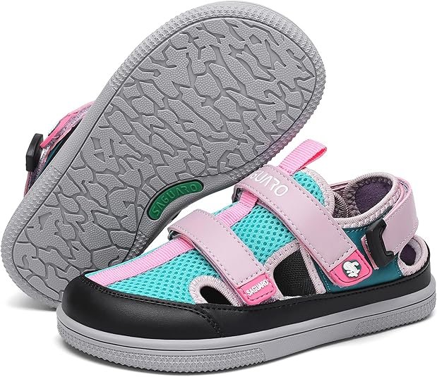 SAGUARO Sandalias Barefoot Niños con Puntera Cerrada Zapatillas de Verano Ligeras Transpirables