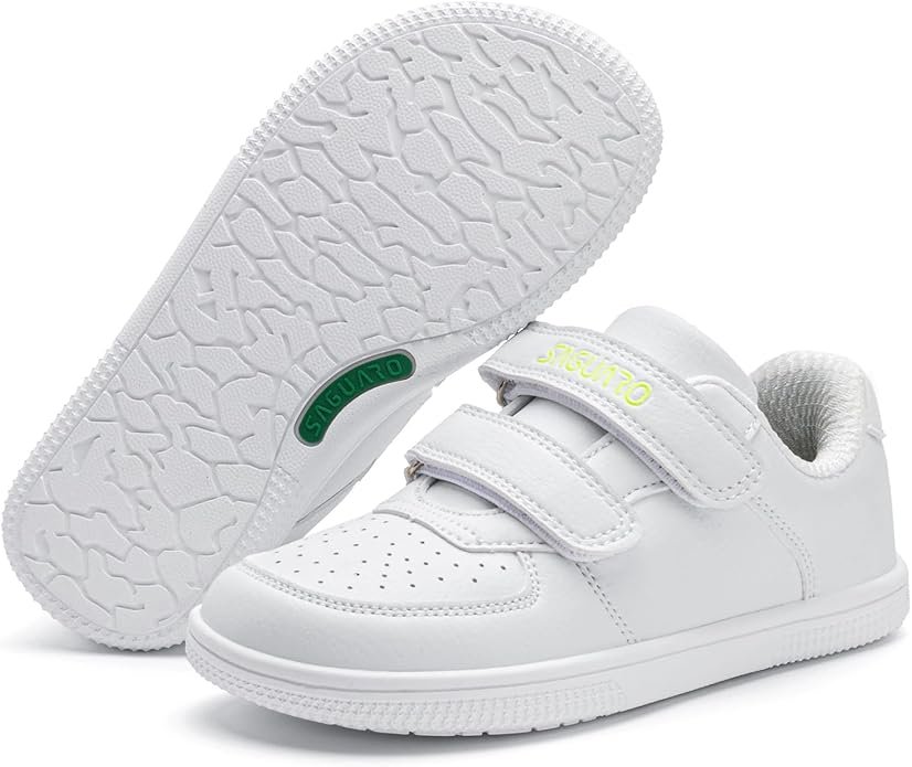 SAGUARO Zapatillas Barefoot Niños Niñas Zapatos Minimalistas Casual con Puntera Ancha Zero-Drop Cierre Autoadherente, Tallas EU 25-35