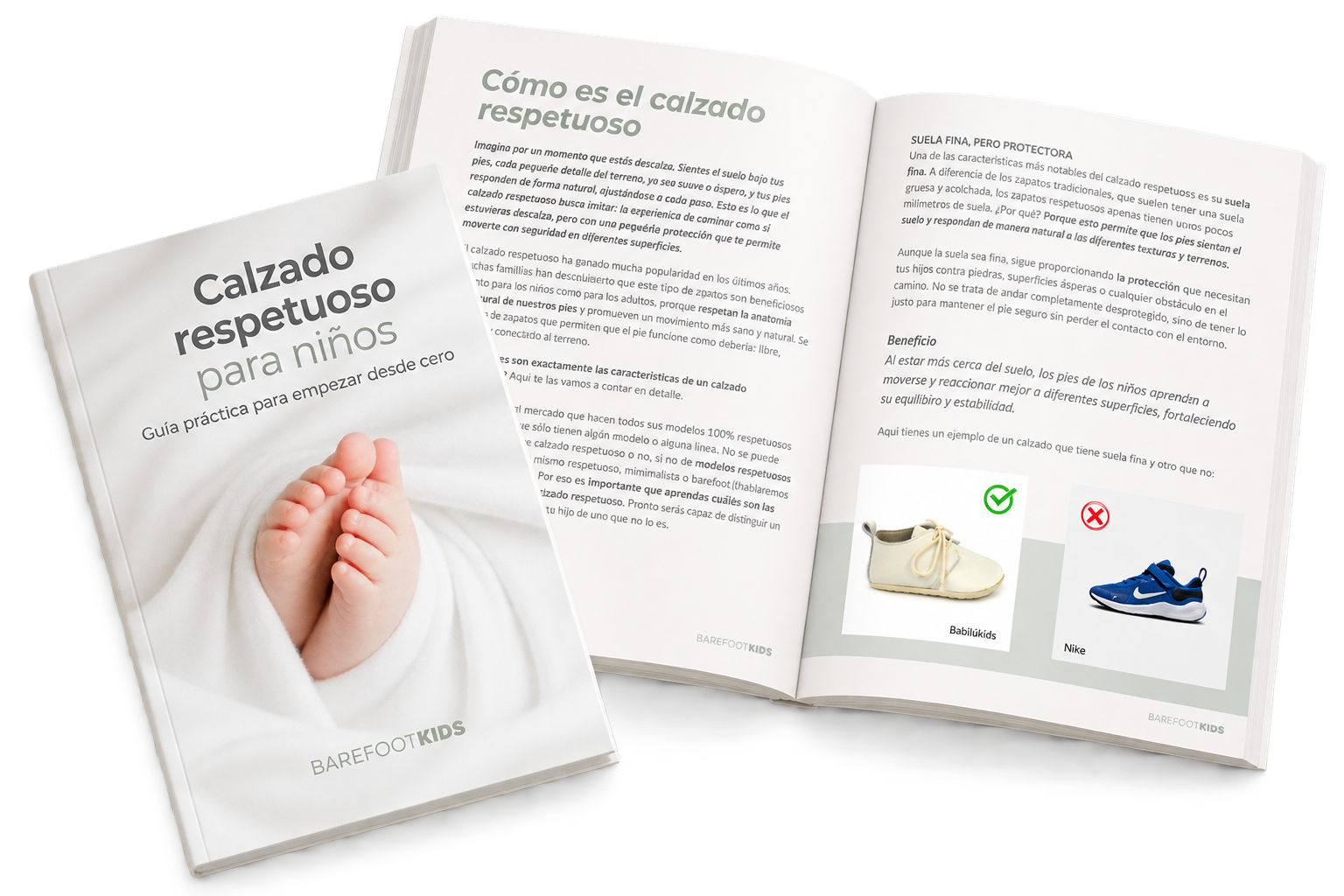 Libro sobre calzado respetuoso barefoot para niños