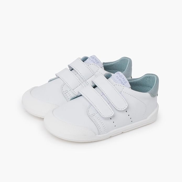 Zapatillas Blanditos de piel con doble tira adherente para bebé